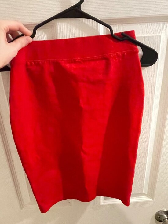 iris Dresses & Skirts - Iris Red Bodycon Mini Skirt Womens Small Stretch Pull On
